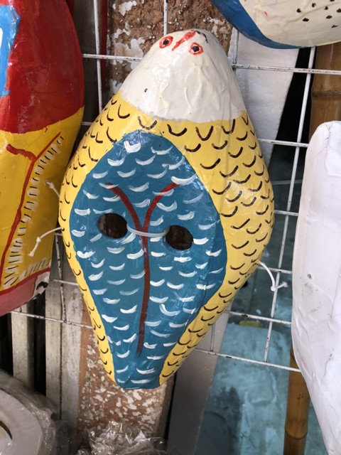 Đồ Trung Thu-mặt nạ bồi giấy vẽ tay hình dân gian - HN5