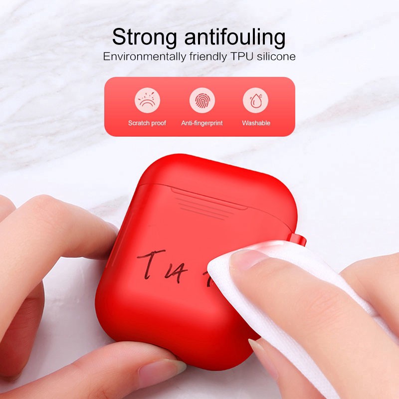 Case Vỏ Bao Airpods Đựng Tai Nghe Cho Airpods 1&amp;2 Chất Liệu Silicon Dẻo Hỗ trợ Airpods i11 i12 i18 i100