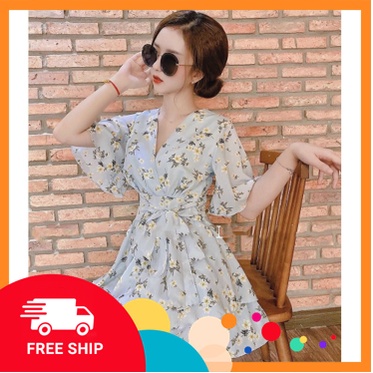 Đầm hoa nhí dự tiệc xinh xắn thời trang nữ đi chơi (có ảnh thật)