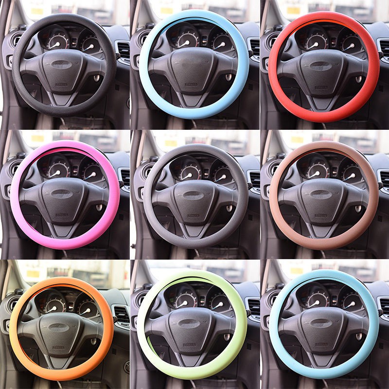 Vỏ bọc vô lăng ô tô chất liệu da silicone nhiều màu tùy chọn