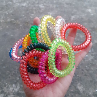 Combo 5 sợi cột tóc Lò xo màu trong (cỡ to 5cm)