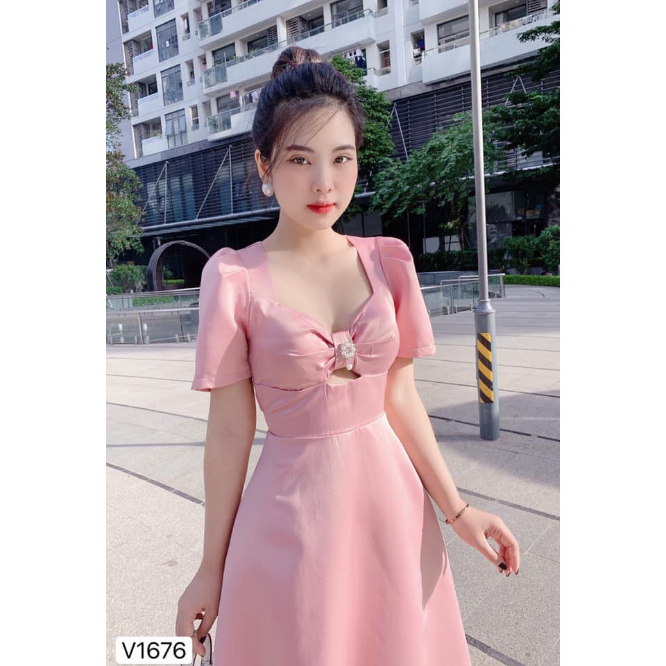 Đầm xòe công chúa, vải tafta cao cấp, sang chảnh ❤️ Freeship ❤️ hồng baby ngọt ngào, ngực ôm tôn vòng 1 gợi cảm