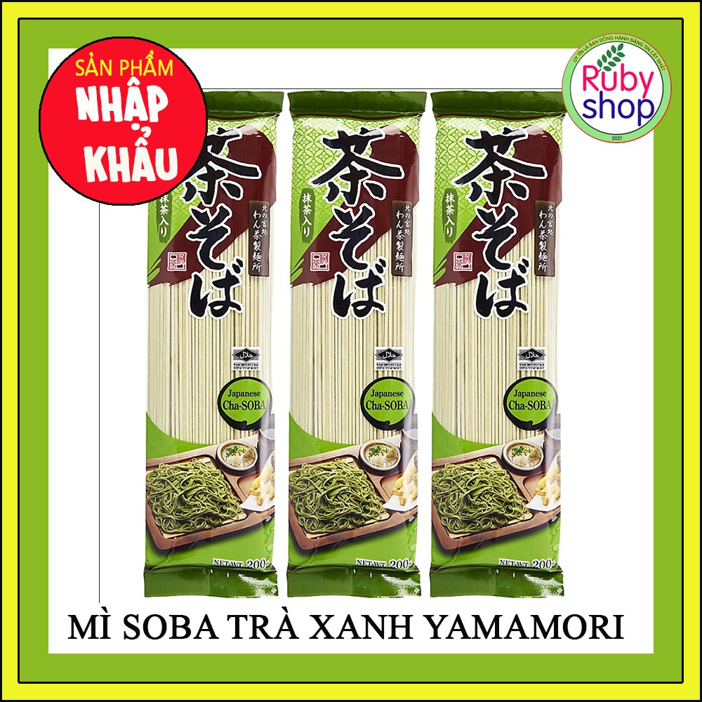 Mì soba trà xanh -Cha-Soba- YAMAMORI - 200g - HÀNG CHÍNH HÃNG