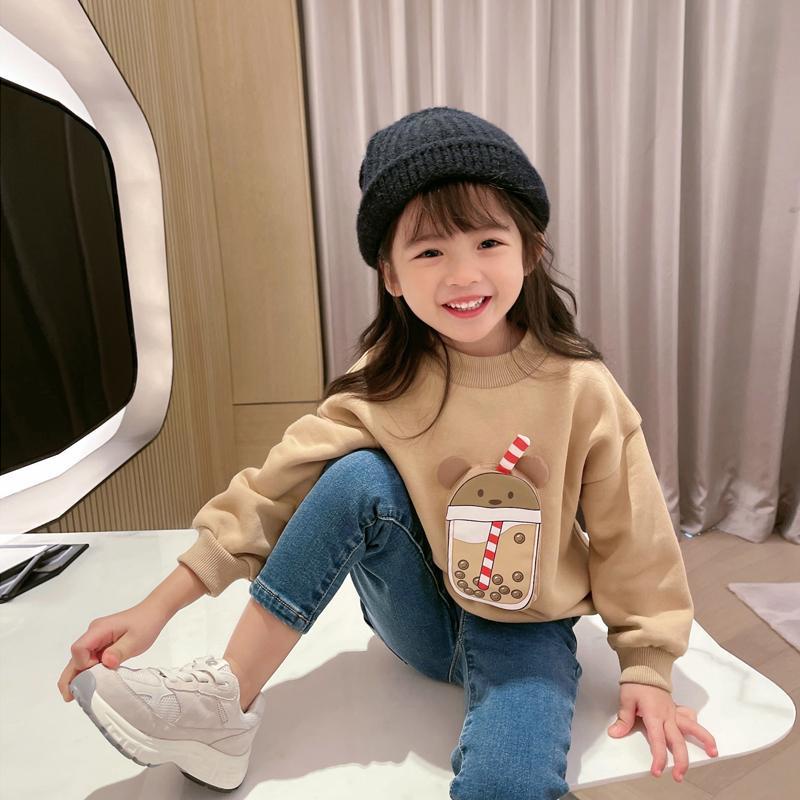 Áo Hoodie Lông Cừu Dày Tay Dài Cổ Tròn In Hình 3D Thời Trang Xuân Thu Hàn Quốc Mới 2022 Dành Cho Bạn Gái