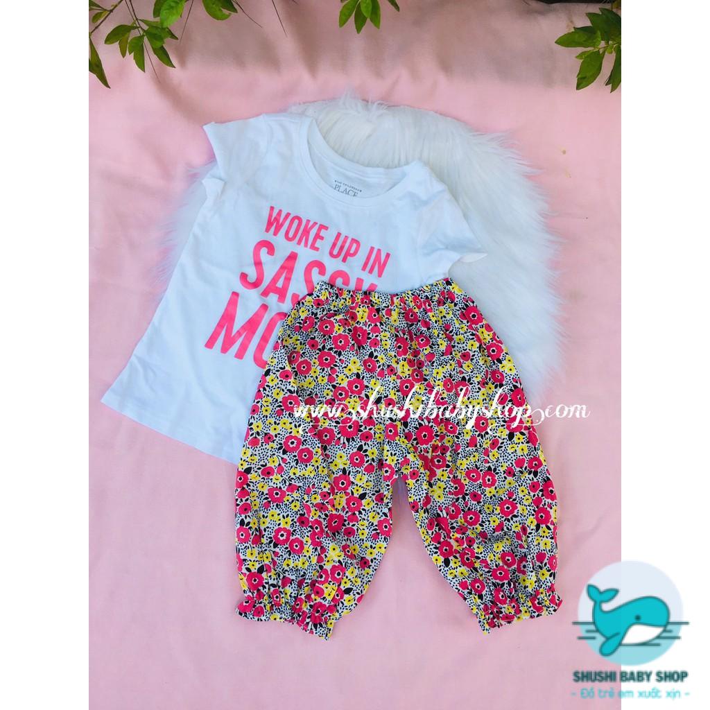 [Có sẵn] [FreeShip] [Ảnh thật] Quần Bí Quần Dài Miakids Hoa Nhí Vải Thô Mát Xinh