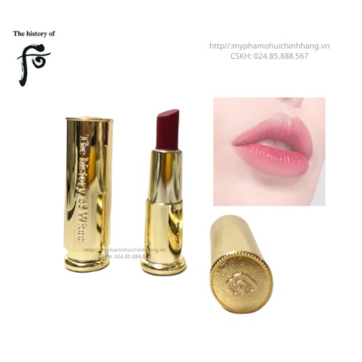 Lẻ Thỏi Son dưỡng Whoo Mi Glow Lip Balm mini mẫu mới nhất màu đỏ rượu vang - mỹ phẩm Ohui công ty chính hãng Hàn Quốc