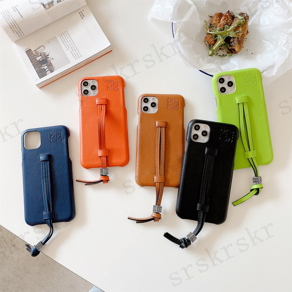 Thời Trang Ốp Điện Thoại Da Chống Sốc Có Dây Đeo Tay Cho iphone 15 14 pro max 11 12 apple 13
