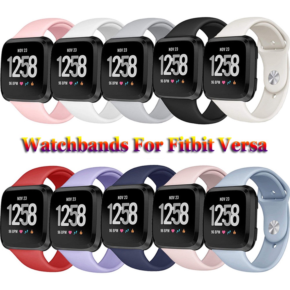 Dây Đeo Thay Thế Chất Liệu Silicon Thiết Kế Nhiều Lỗ Thời Trang Cho Fitbit Versa