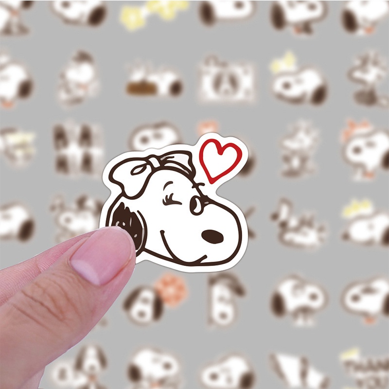 Set 40 miếng dán hình hoạt hình Snoopy chống thấm nước