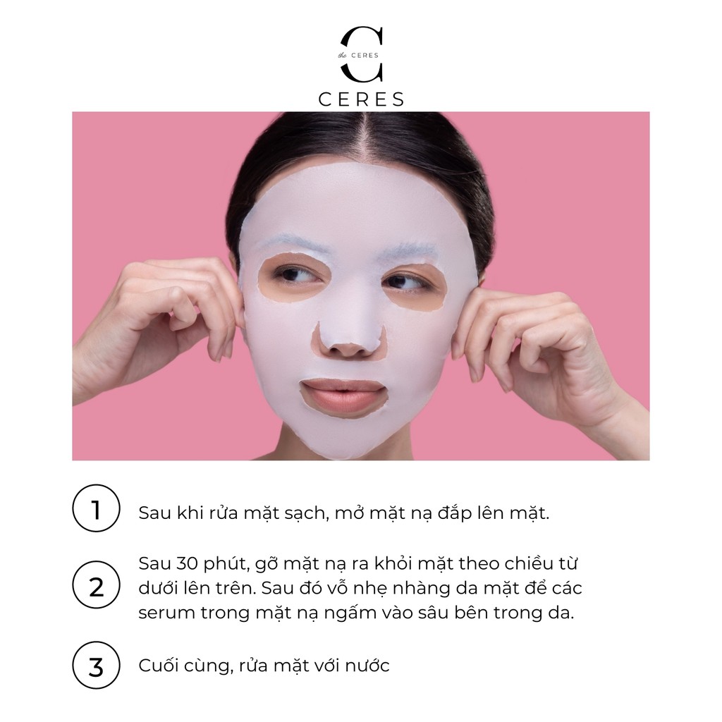 Mặt nạ nhau thai cừu - mặt nạ giấy dưỡng da Nhật Bản mask rwine dưỡng ẩm và trắng da