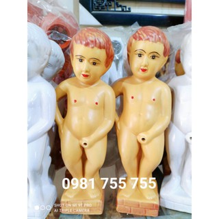 [TƯƠNG TRANG TRÍ TIỂU CẢNH]-Tượng thằng bé đứng tè cao 40cm