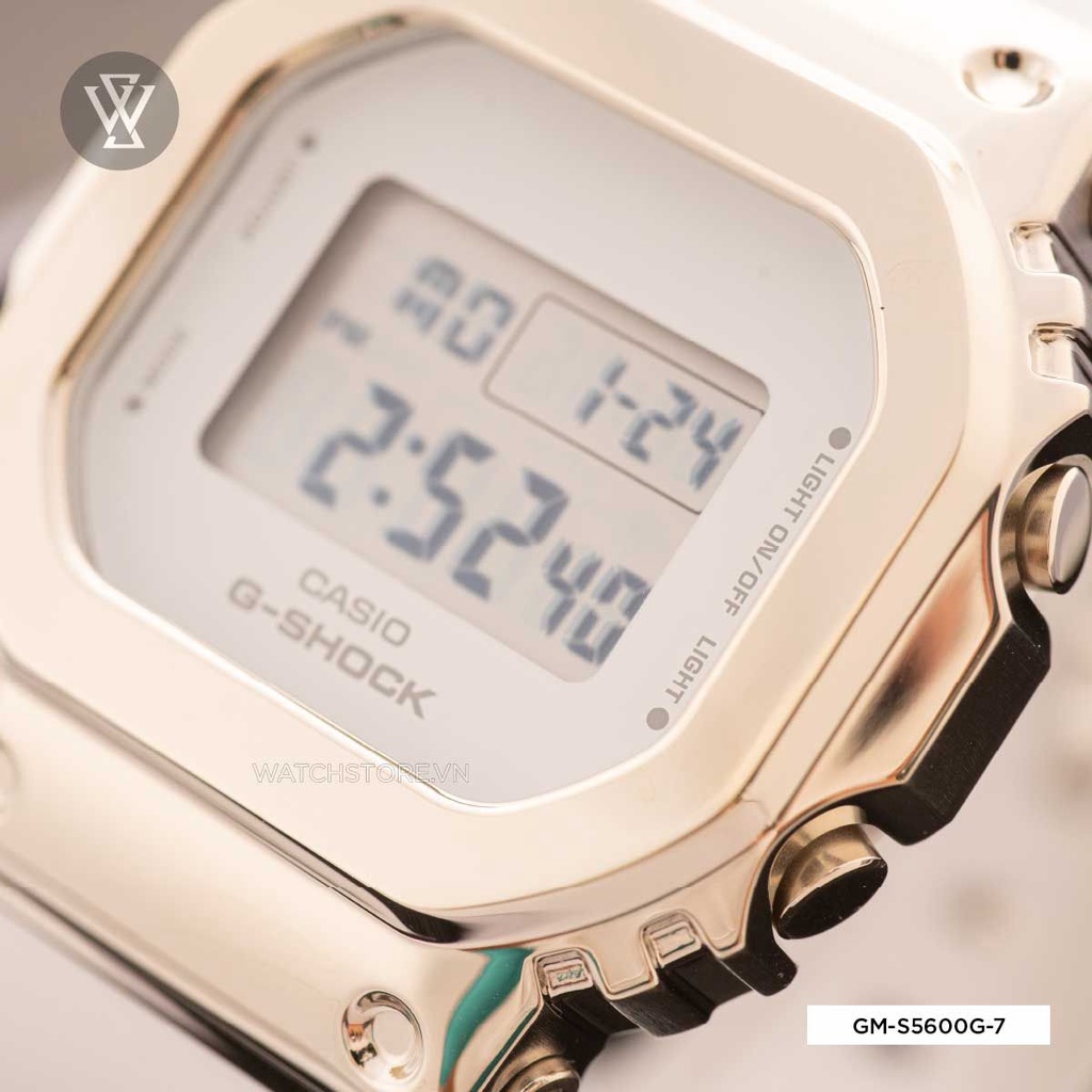 Đồng Hồ Điện Tử Nữ Casio G-Shock WATCHSTORE GM-S5600G-7DR Thiết Kế Kính Khoáng 38.5mm, Dây Và Vỏ Nhựa Bền Bỉ