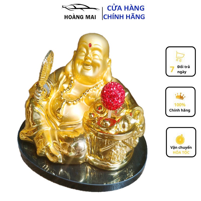 Tượng Phật Di Lặc chạy năng lượng mặt trời để bàn làm việc và taplo ô tô,mang lai an lành