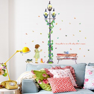 Decal dán tường khung cảnh đường phố 03cat XXK2909