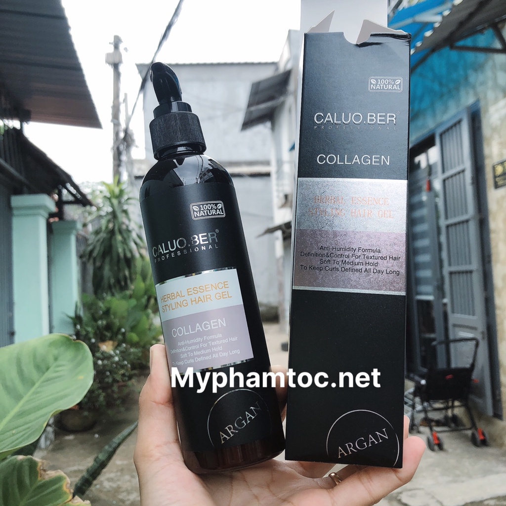 [Mẫu mới] Gel Dưỡng Tóc Xoăn Tạo Kiểu Caluo.ber Herbal Spa Essence Styling Hair Gel 300ml
