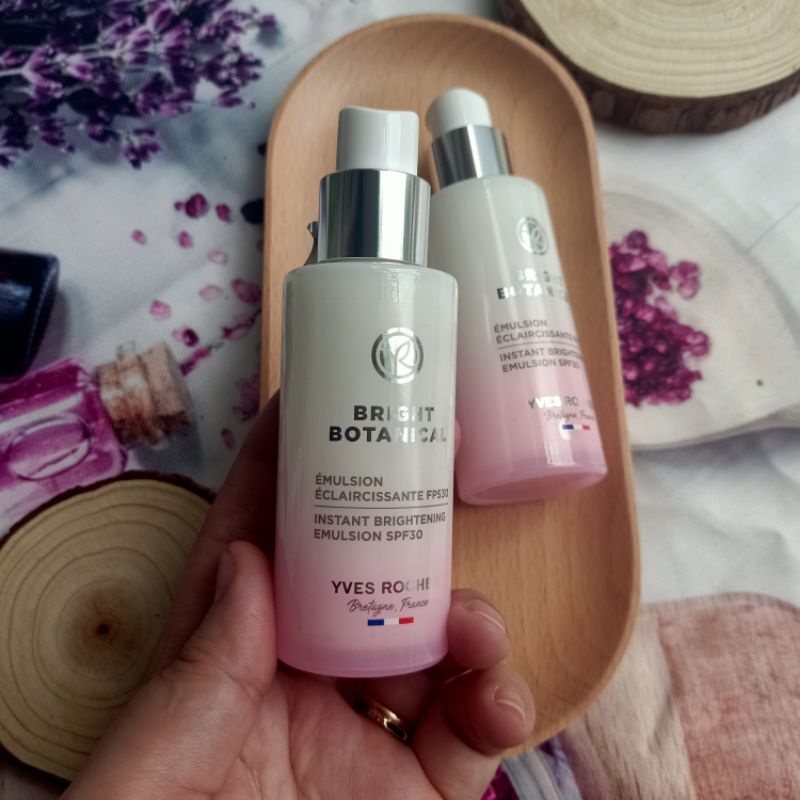 Combo 3 chai sữa dưỡng trắng da ngày spf30 Yves Rocher bright botanical pháp chính hãng