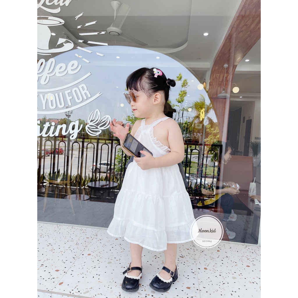 Váy đầm công chúa 2 dây tơ nến cho bé đi du lịch 8-20kg