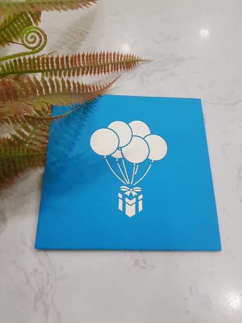 [Xả kho 3 ngày] Thiệp 3d hộp quà bong bóng sinh nhật 2Tpopup | BigBuy360 - bigbuy360.vn