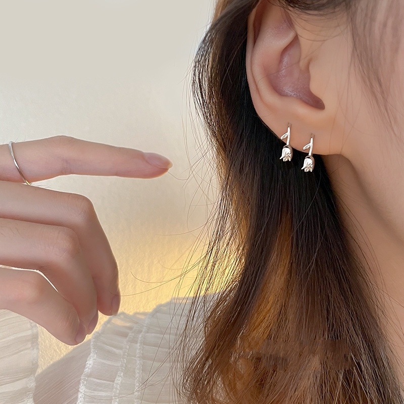 Bông Tai Hình Hoa Tulip Phong Cách Hồng Kông Sang Trọng Thời Trang Cho Nữ