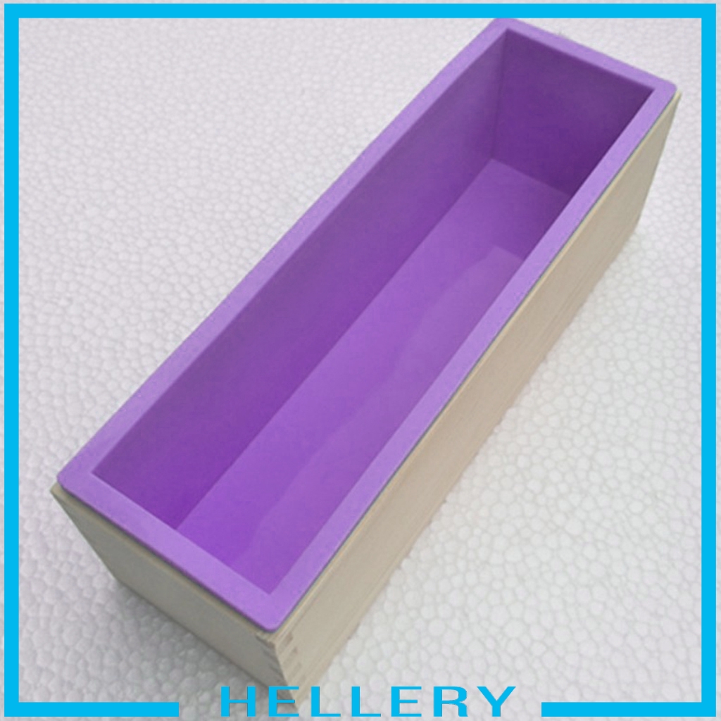 Khuôn Silicone Linh Hoạt Làm Xà Phòng Có Nắp Gỗ DIY