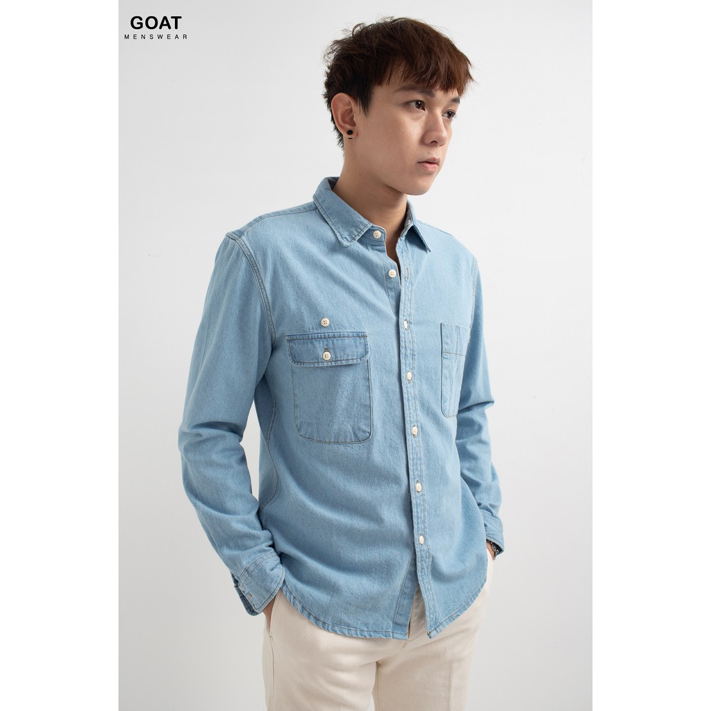 Áo Sơ Mi Nam Chất Kaki Có Túi GOAT MENSWEAR