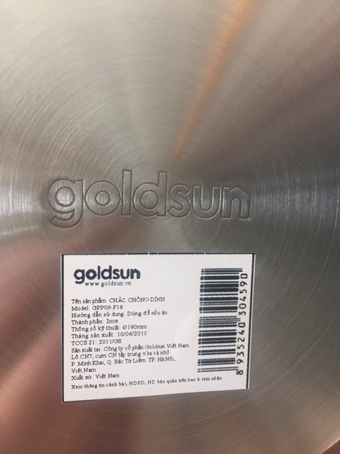 Chảo Inox đáy từ  chống dính Goldsun  GPP09- 18 18cm