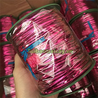 Dây kẽm bọc kim tuyến màu hồng buộc lan cuộn 300m - D53