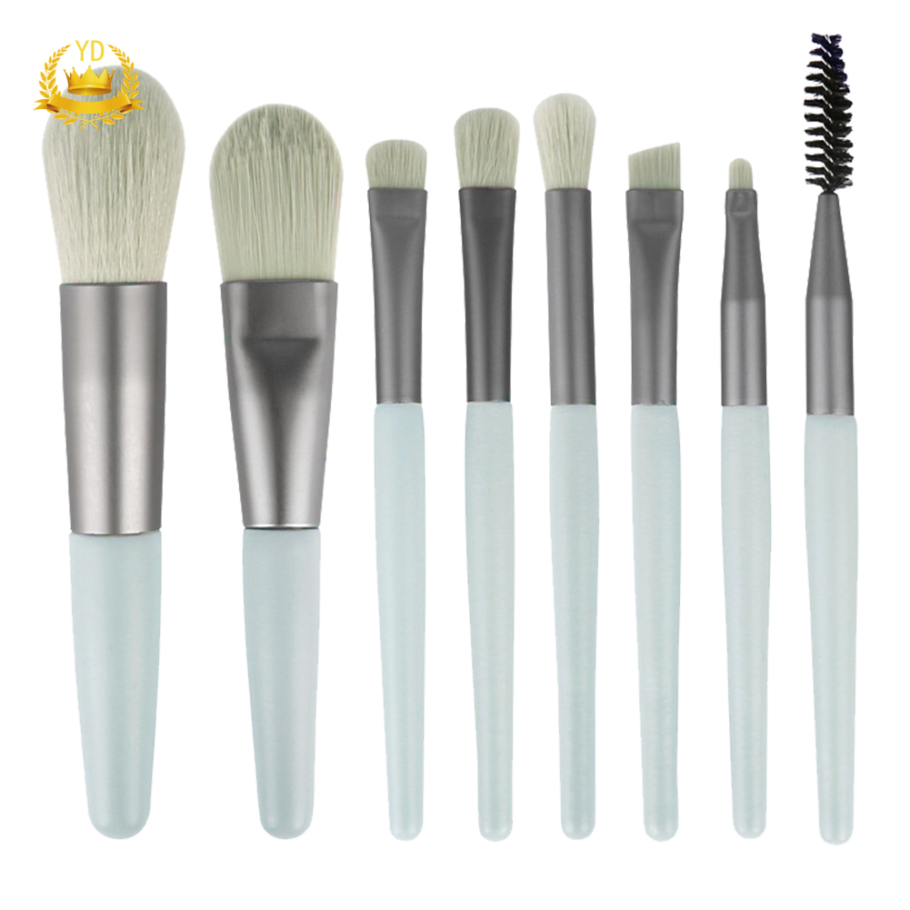 [Hàng mới về] Bộ 8 cọ trang điểm cán gỗ