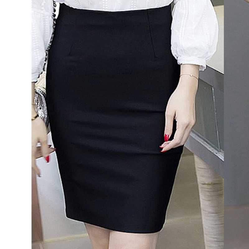 Chân Váy Công Sở Ngắn Ôm Trên Gối Dáng Bút Chì Lưng Thun Cạp Cao Xẻ Sau CHIPY Đen Vintage Ulzzang Hàn Quốc Tutu 003 | BigBuy360 - bigbuy360.vn