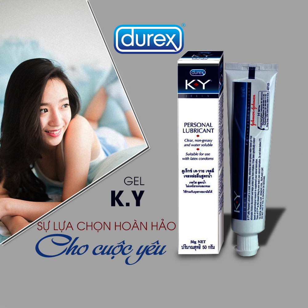Combo 2 Gel Bôi Trơn Durex K.Y 50g - Gel Bôi Trơn Quan Hệ Giúp Tăng Khoái Cảm, Giữ Lửa Cuộc Yêu.