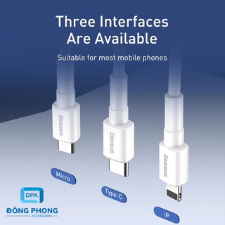 Cáp Sạc Nhanh Siêu Bền Baseus Mini White Dùng Cho Smartphone, Tablet (Quick Charging & Sync Data TPE Cable)