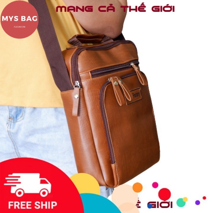 Túi đeo chéo nam da PU có quai xách Mys Bag