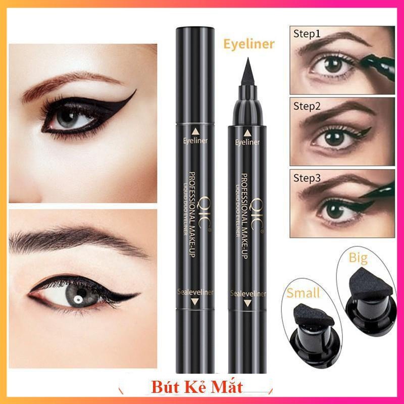 Bút kẻ mắt mèo tạo đuôi siêu hot QIC Liquid Duo Eyeliner HT2