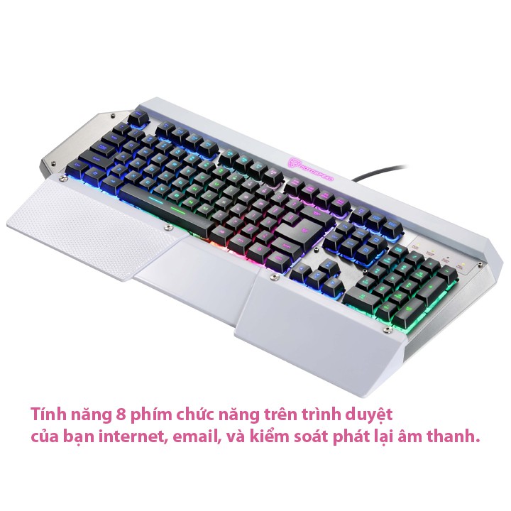 Bàn phím giả cơ Motospeed K800 Gaming Led 7 màu (Phím đen)