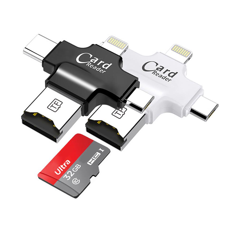 Đầu đọc thẻ nhớ SD iOS Micro B Type C OTG SD TF Card Reader cho Android iPhone 7 6s 8 Plus