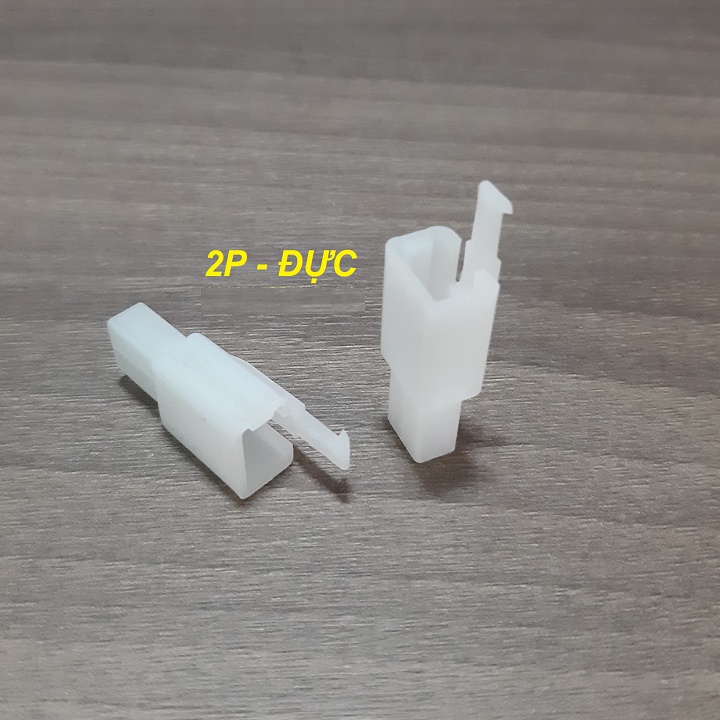 Jack nhựa 2P Đực - Cái, không kèm Cos