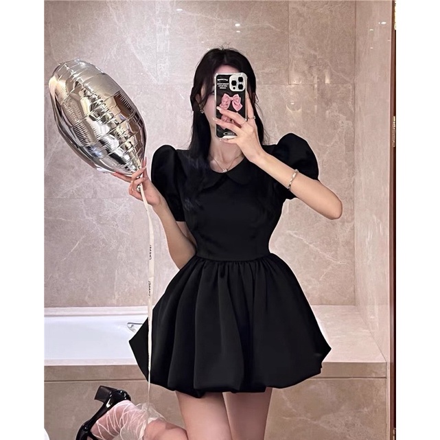 Set đầm bèo cổ betty bí ( kèm quần đùi ) - CarotShop