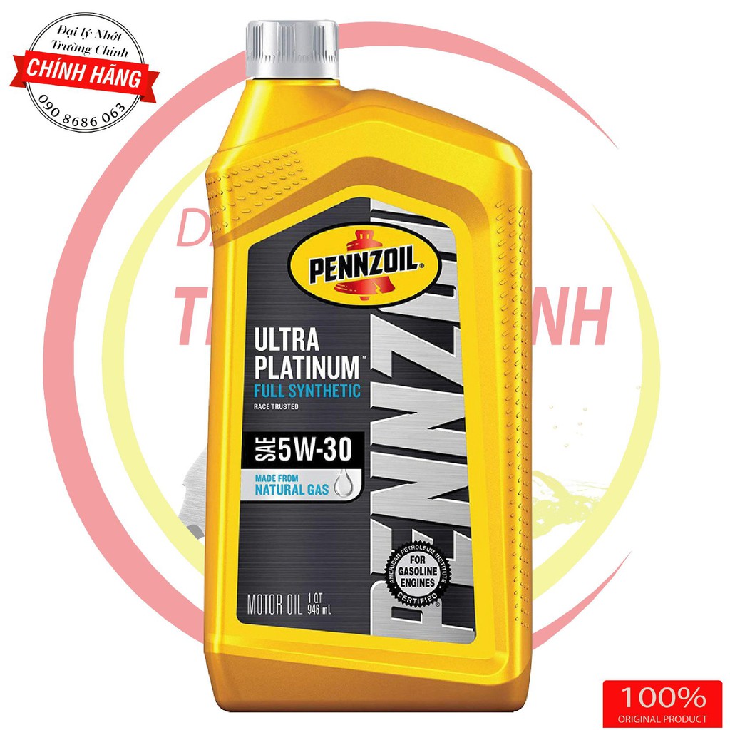 Thùng 6 bình Nhớt Pennzoil Untra Platium 5W30 cao cấp nhập khẩu USA dành cho xe ga , xe ô tô