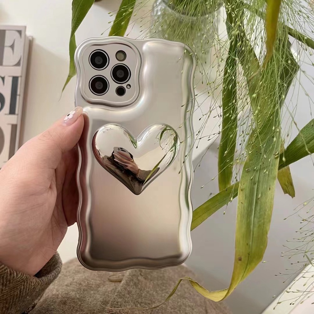 Ốp Điện Thoại Màu Bạc Lấp Lánh Cho iPhone 11 11promax 12 12pro max 13 13pro max xs xr xsmax