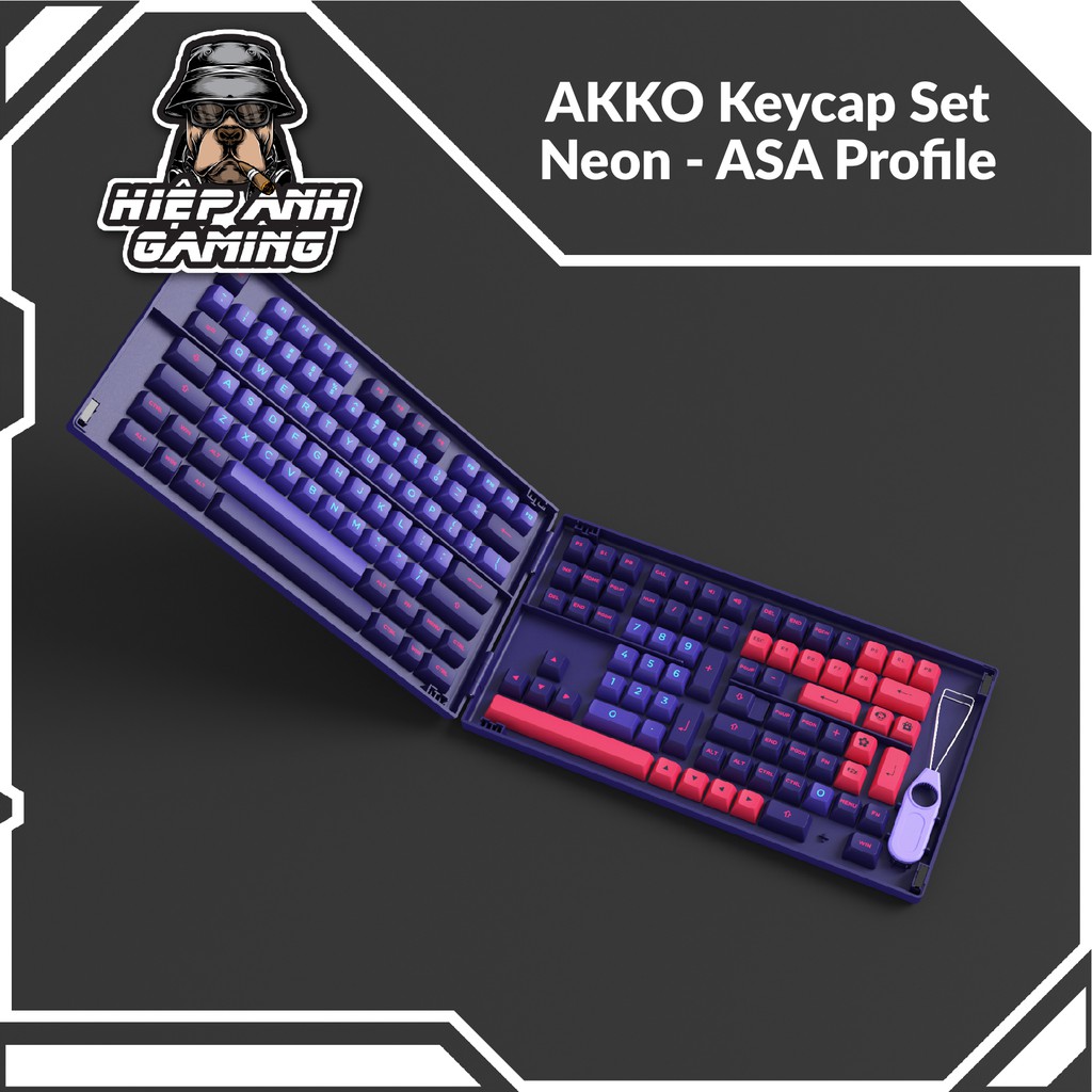 Bộ Keycap AKKO Neon - ASA dành cho Bàn phím cơ