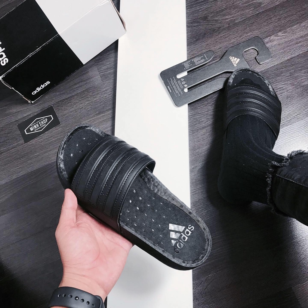 Dép Adidaass_Adilette Boost Slides All Black - 7368