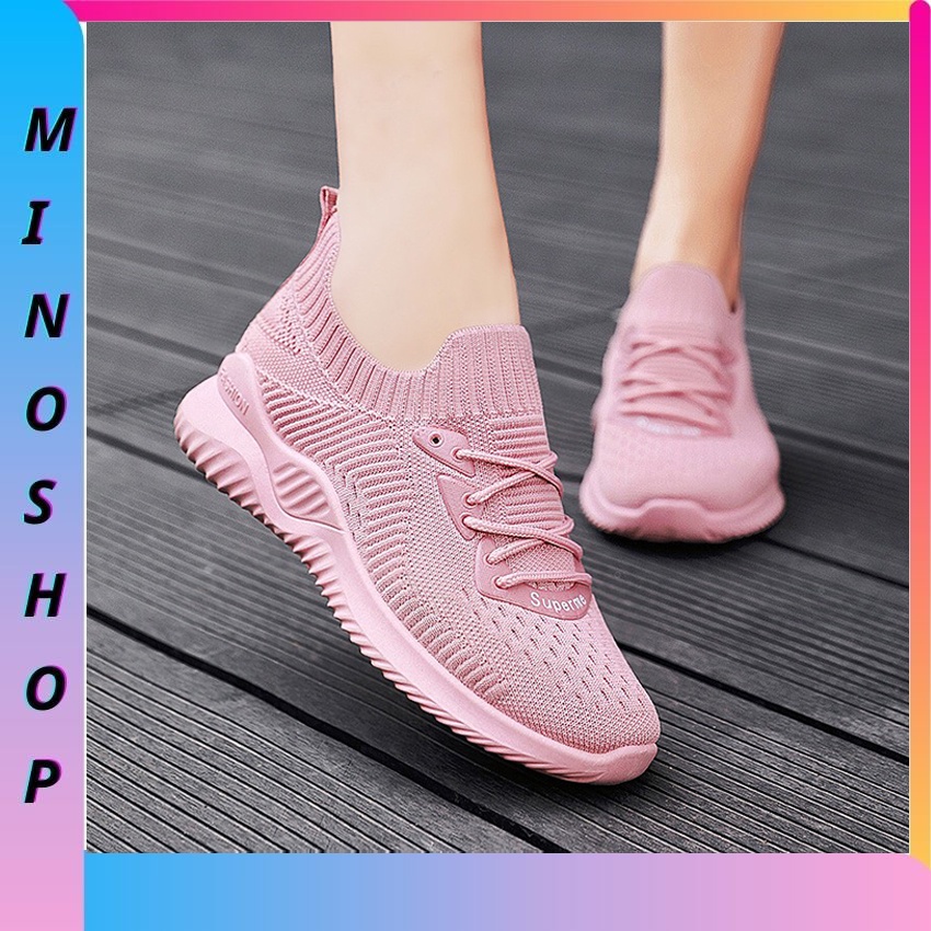 Giày nữ tập gym đế cao su vải dệt thoáng khí MINOKA GTTN04