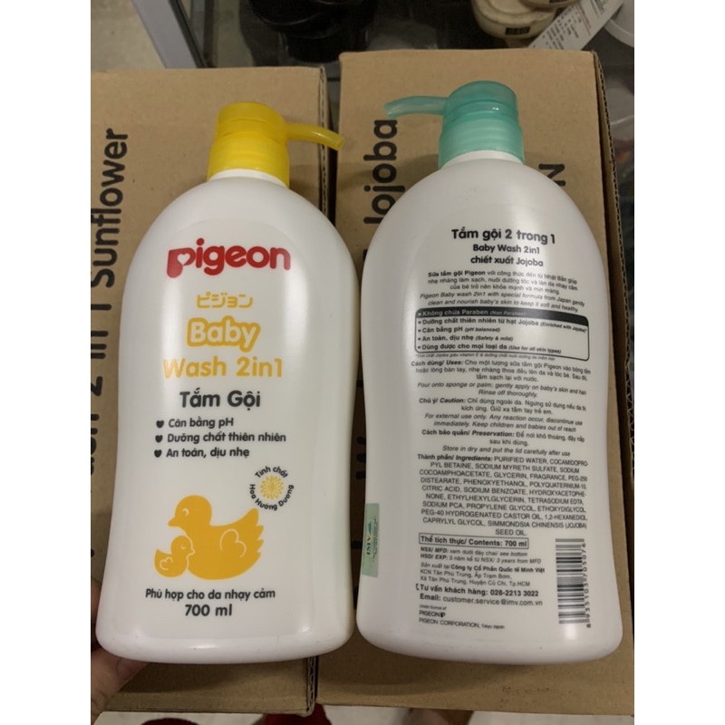 Sữa tắm gội Pigeon 2 in 1 ( 700ml )