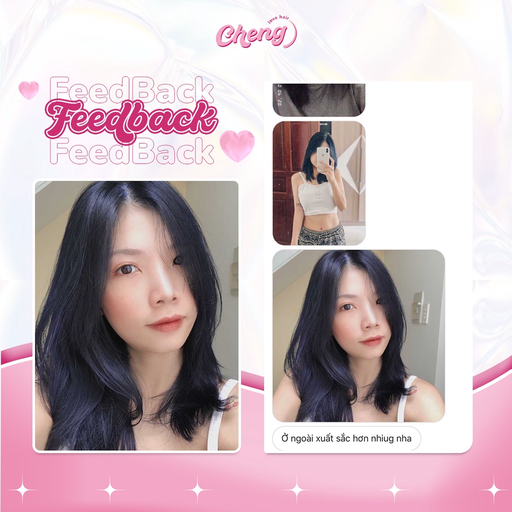 Thuốc Nhuộm Tóc Màu XANH DƯƠNG ĐEN KHÓI, Xanh Đen Khói Không Tẩy | Chenglovehair, Chenglovehairs