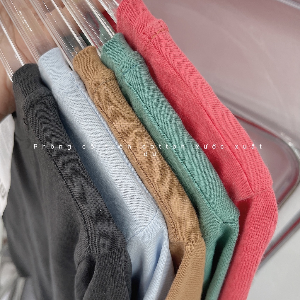 ÁO PHÔNG NỮ CHẤT COTTON XƯỚC NỮ CỔ TRÒN SIÊU ĐẸP - A113