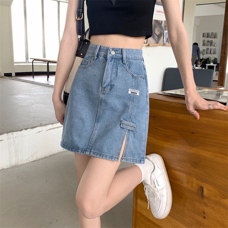 Chân Váy Denim Chữ a Lưng Cao Quyến Rũ Cho Nữ  tao bao