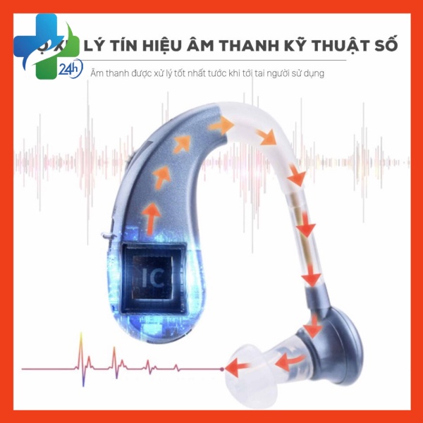 Máy Trợ Thính Cho Người Già, Tai Nghe Trợ Thính Không Dây Cho Người Điếc Nặng VHP 1204 Chính Hãng