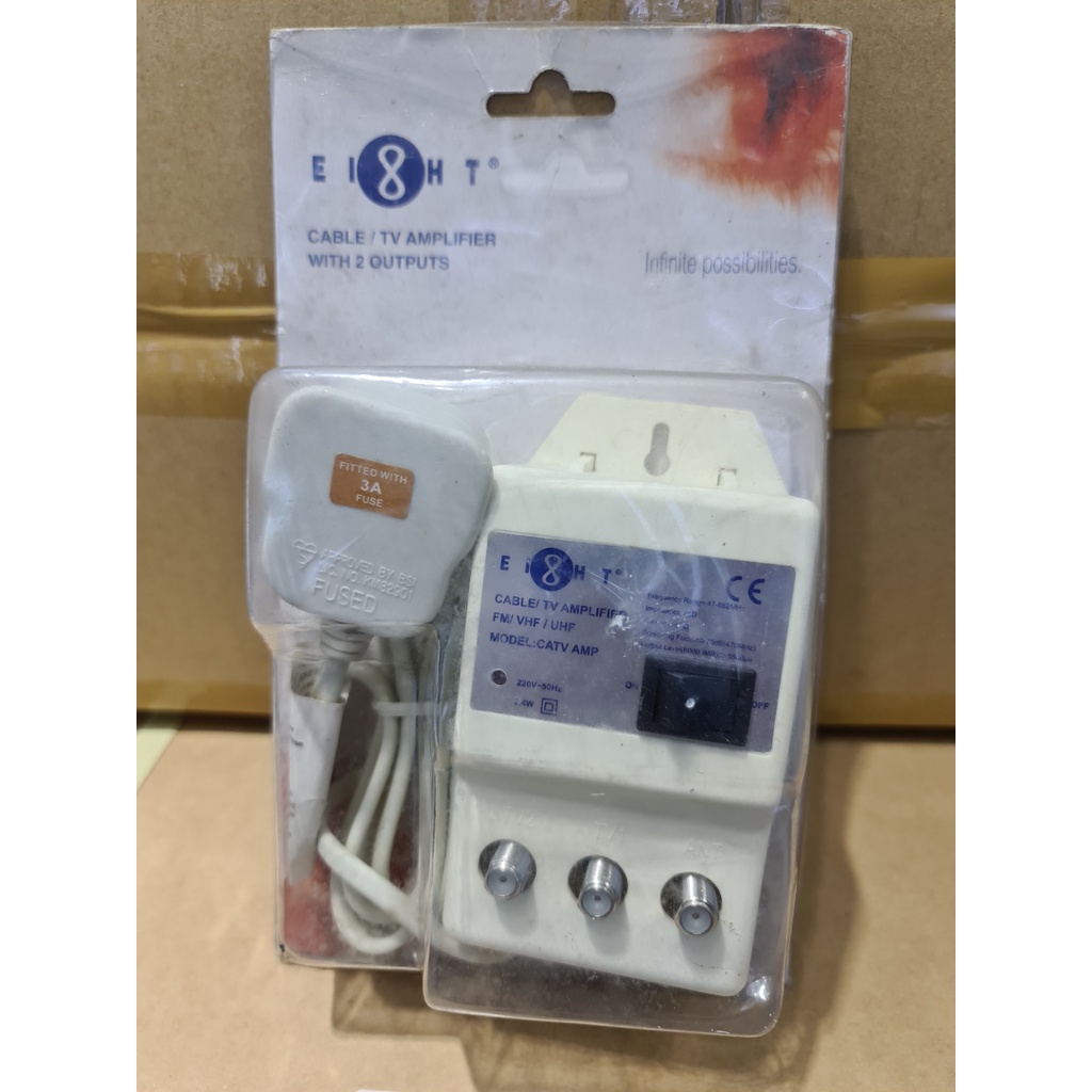 Bộ khuếch đại truyền hình cáp 2 đường ra EIGHT - xả kho giảm giá 50%