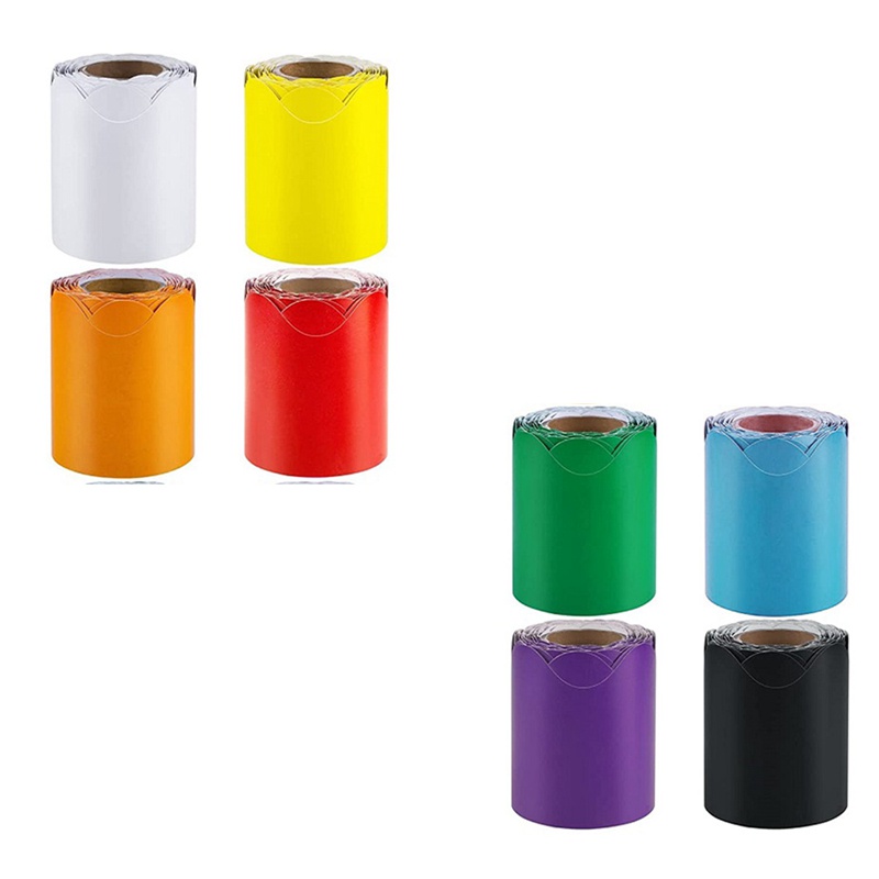 Set 8 Cuộn Viền Trang Trí Lớp Học 8 Màu