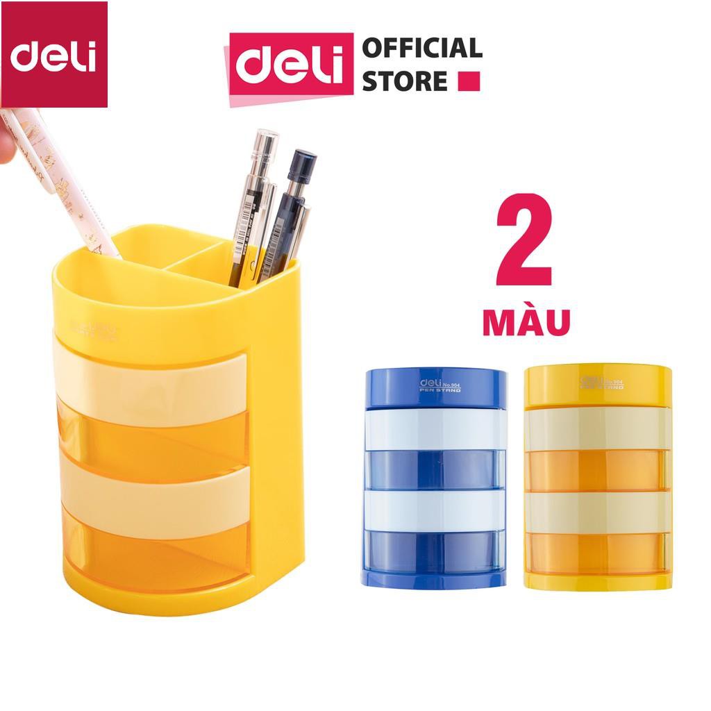 Cốc cắm bút 7 tầng Deli - Xanh dương/vàng - 1 chiếc - E904 [Deli]